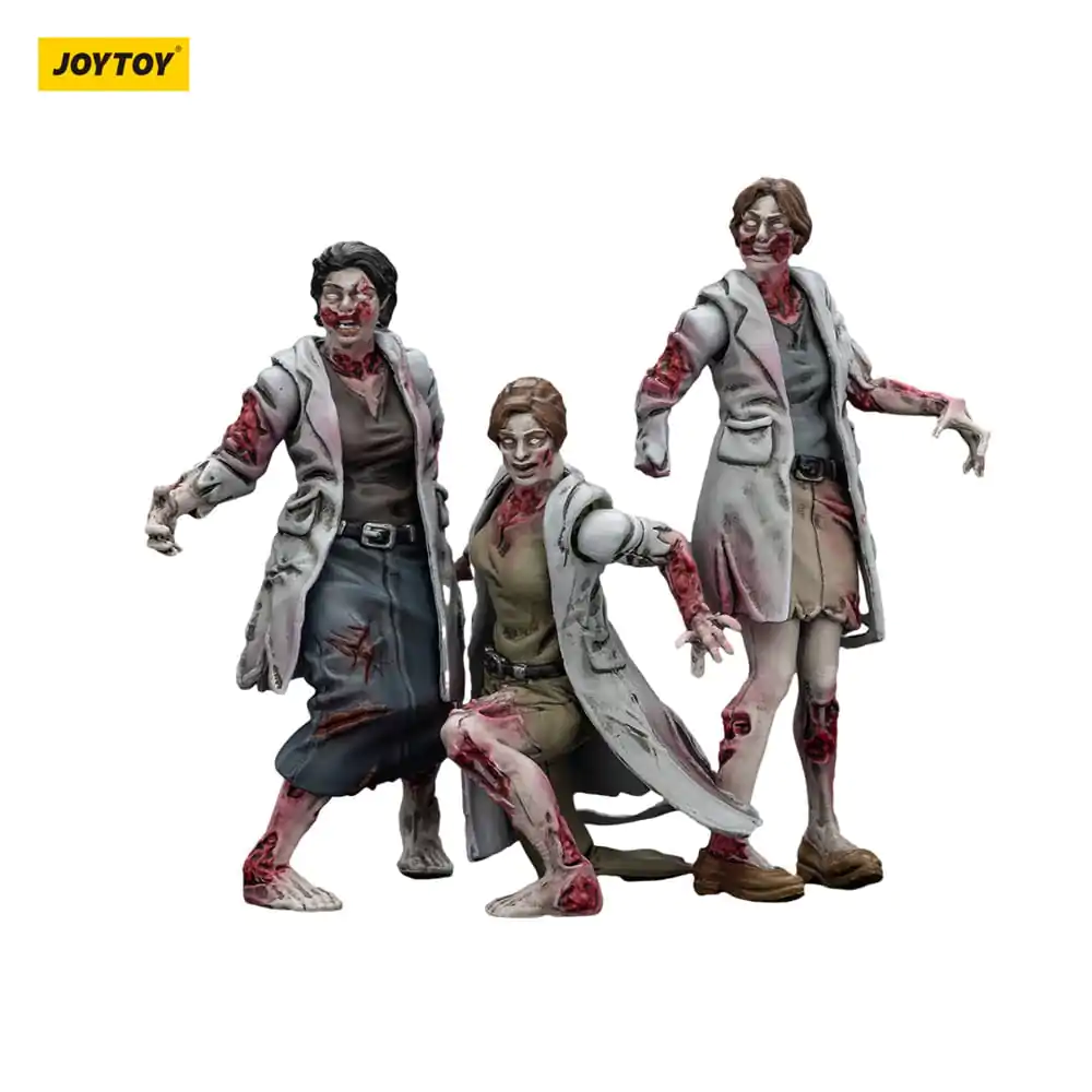 Zombie Dark Source Action Figures Set 3 Figurine Medici 8 cm poza produsului