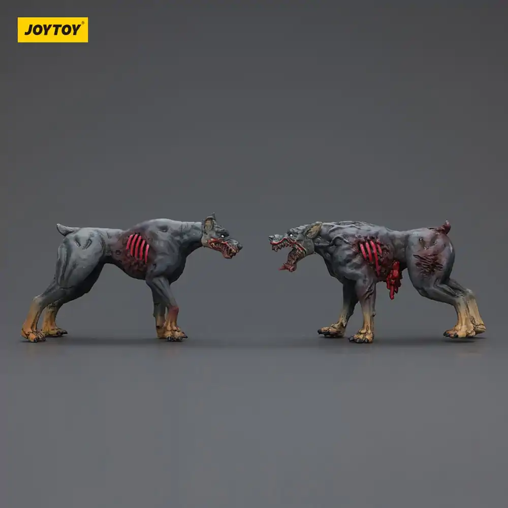 Zombie Dark Source Action Figures Set 2 Figurine Câini Polițiști 8 cm poza produsului