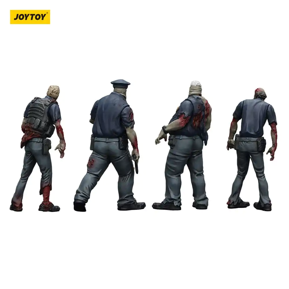 Set 4 figurine de acțiune Zombie Dark Source Police (Male) 8 cm poza produsului