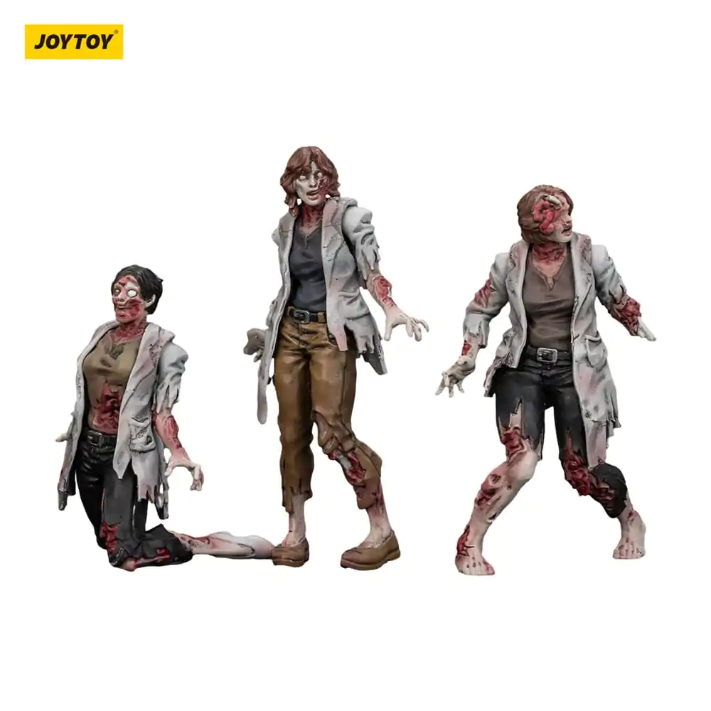 Zombie Dark Source Action Figures Set 3 Figurine Oameni de știință (Female) 8 cm poza produsului