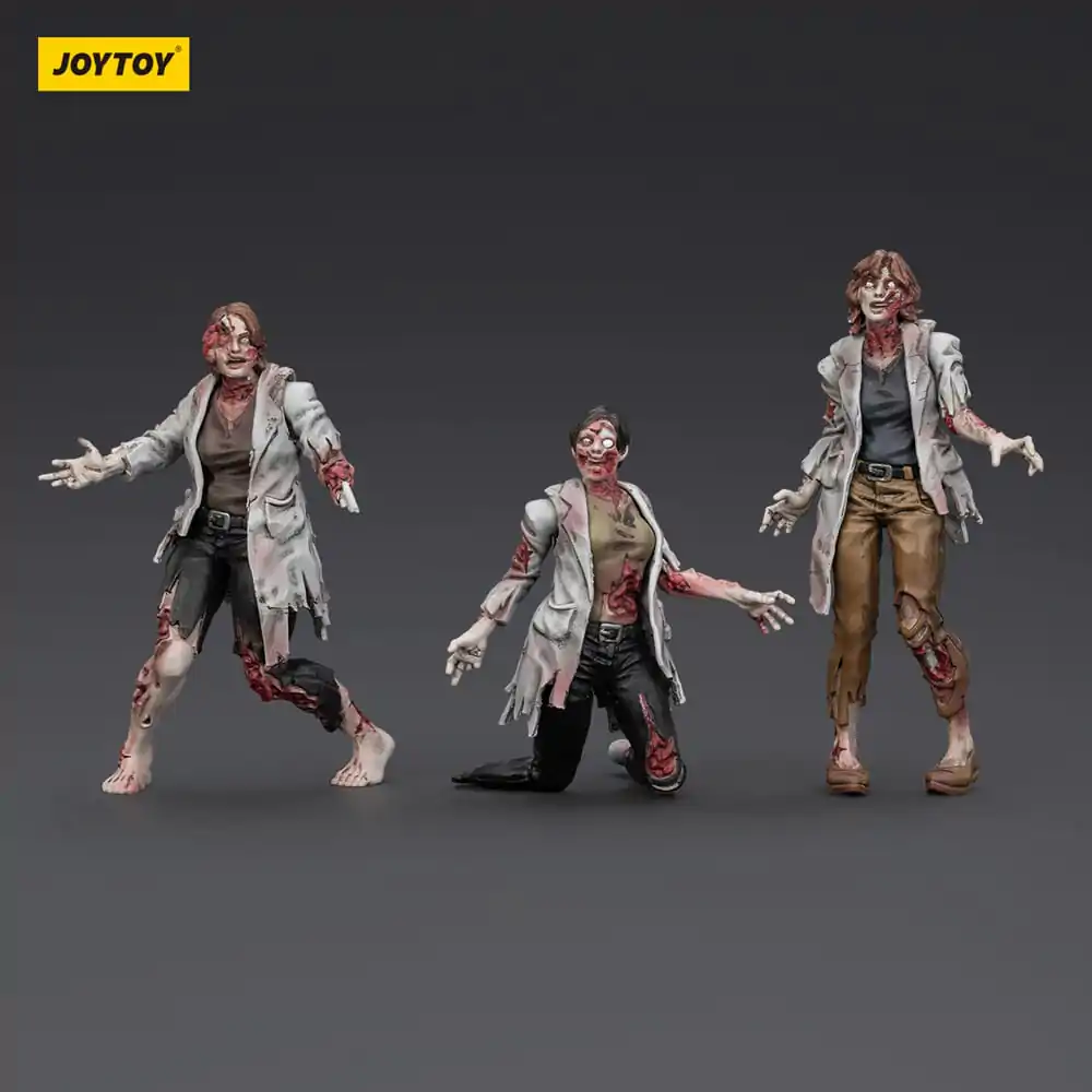 Zombie Dark Source Action Figures Set 3 Figurine Oameni de știință (Female) 8 cm poza produsului