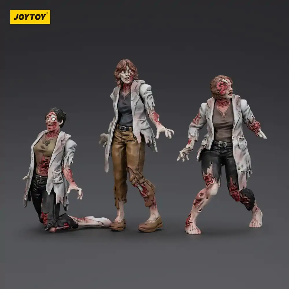 Zombie Dark Source Action Figures Set 3 Figurine Oameni de știință (Female) 8 cm poza produsului