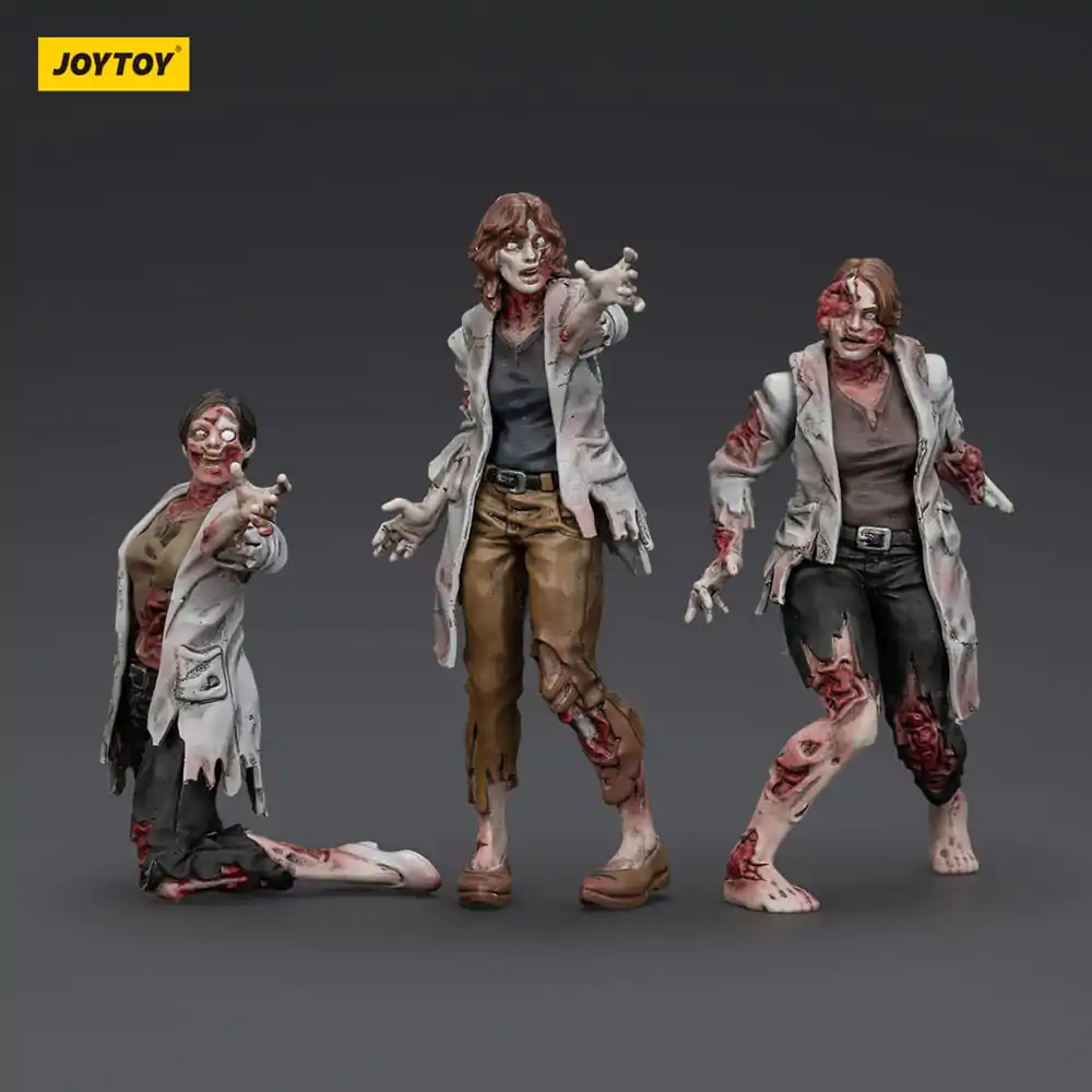 Zombie Dark Source Action Figures Set 3 Figurine Oameni de știință (Female) 8 cm poza produsului