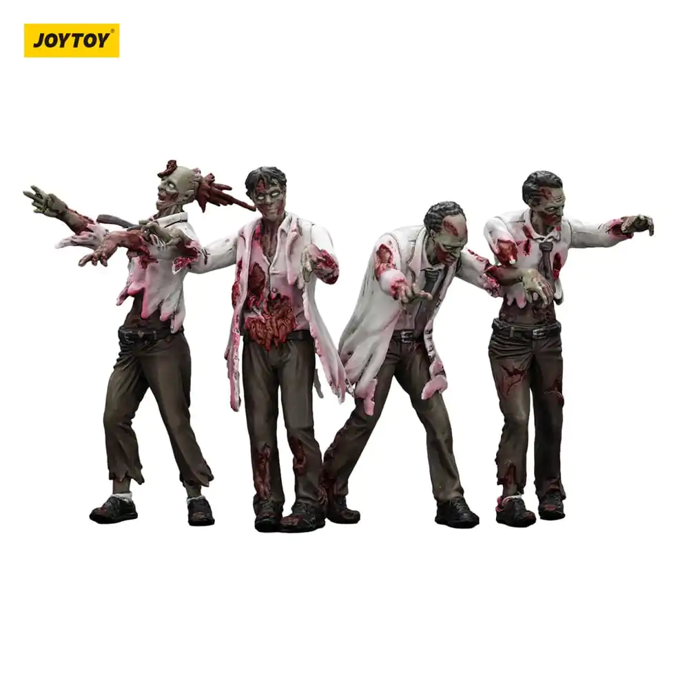 Set 4 figurine de acțiune Zombie Dark Source cu oameni de știință (bărbat) 8 cm poza produsului