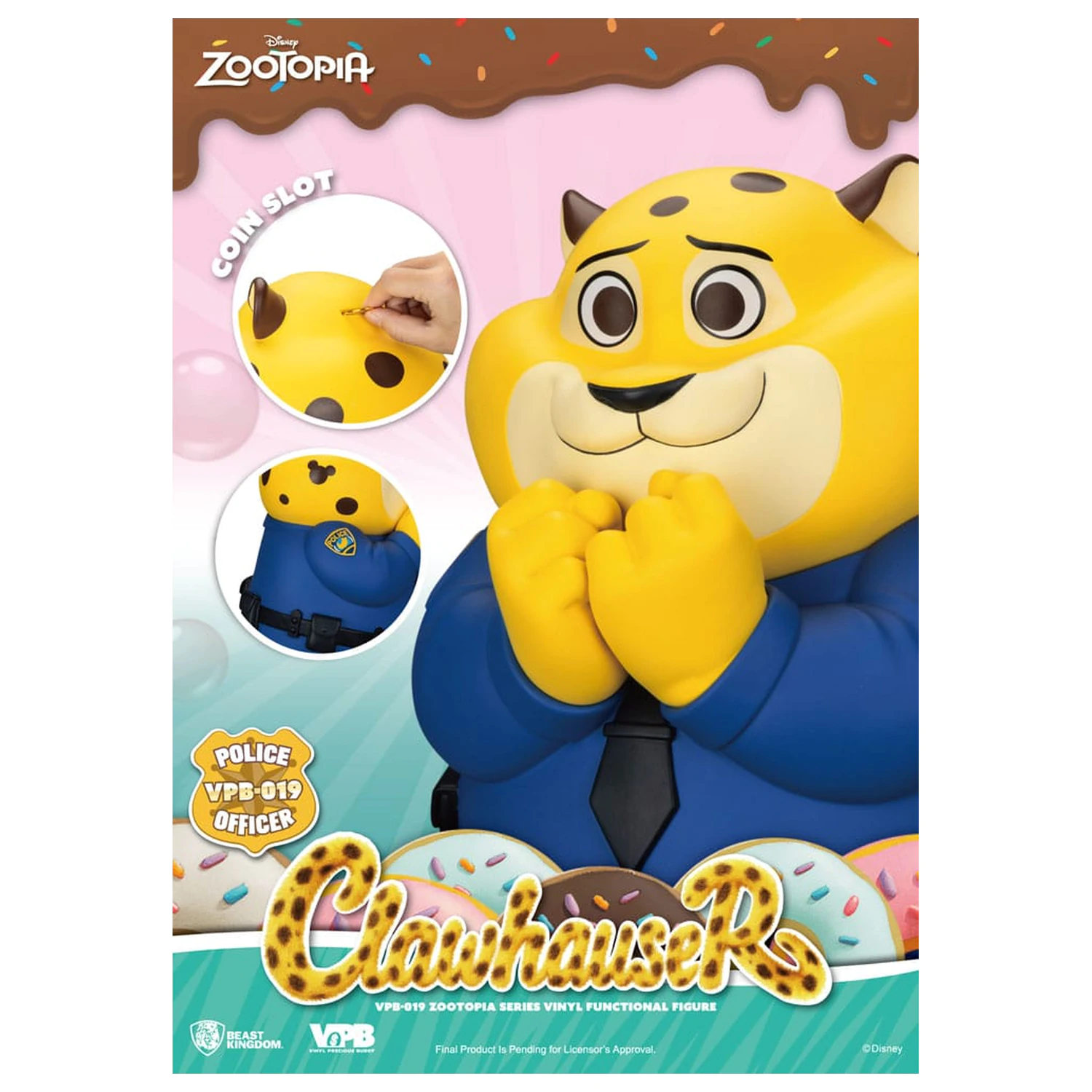 Zootopia Piggy Vinyl Bank Clawhauser 40 cm poza produsului