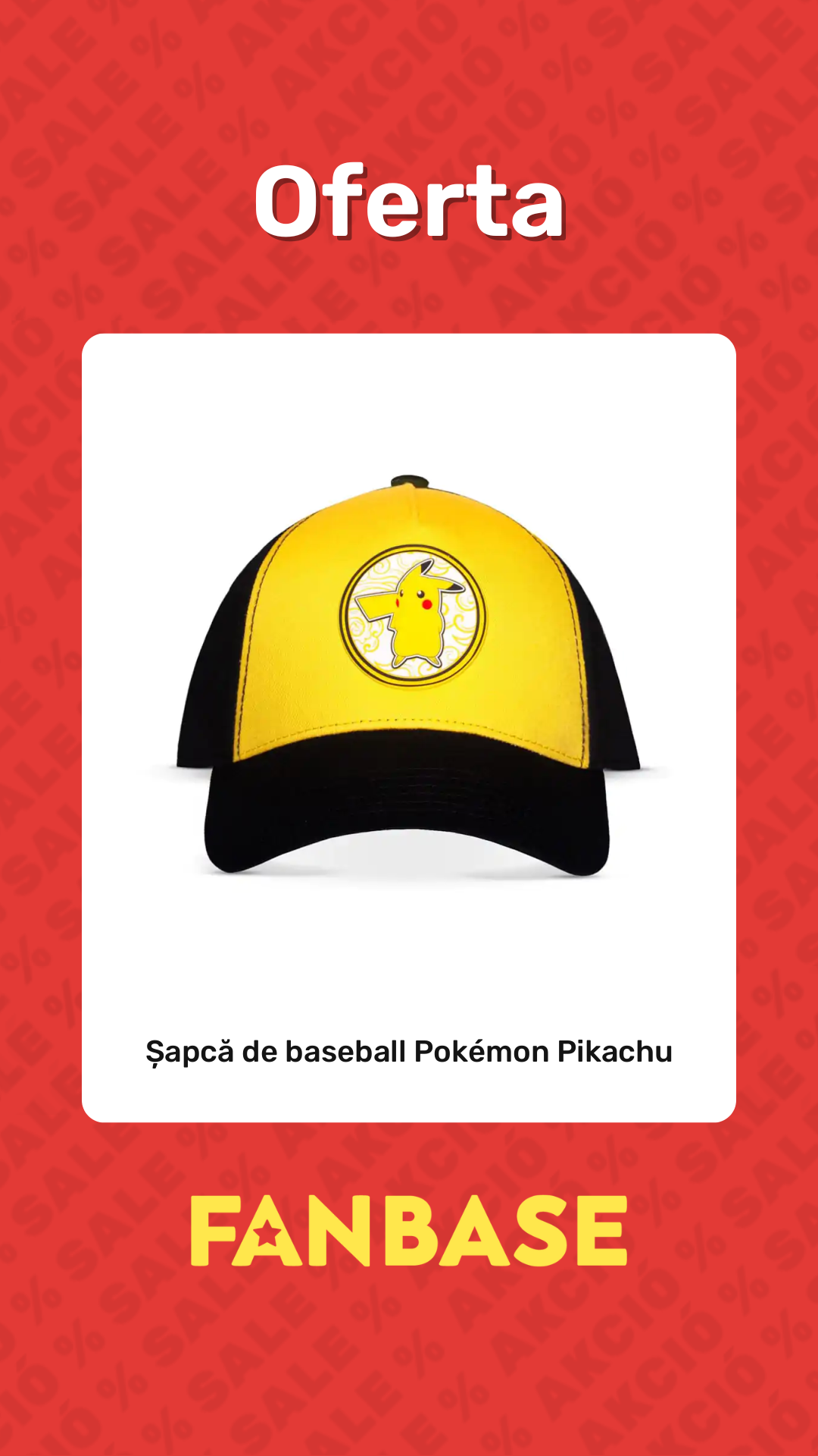 Oferte: Șapcă de baseball Pokémon Pikachu