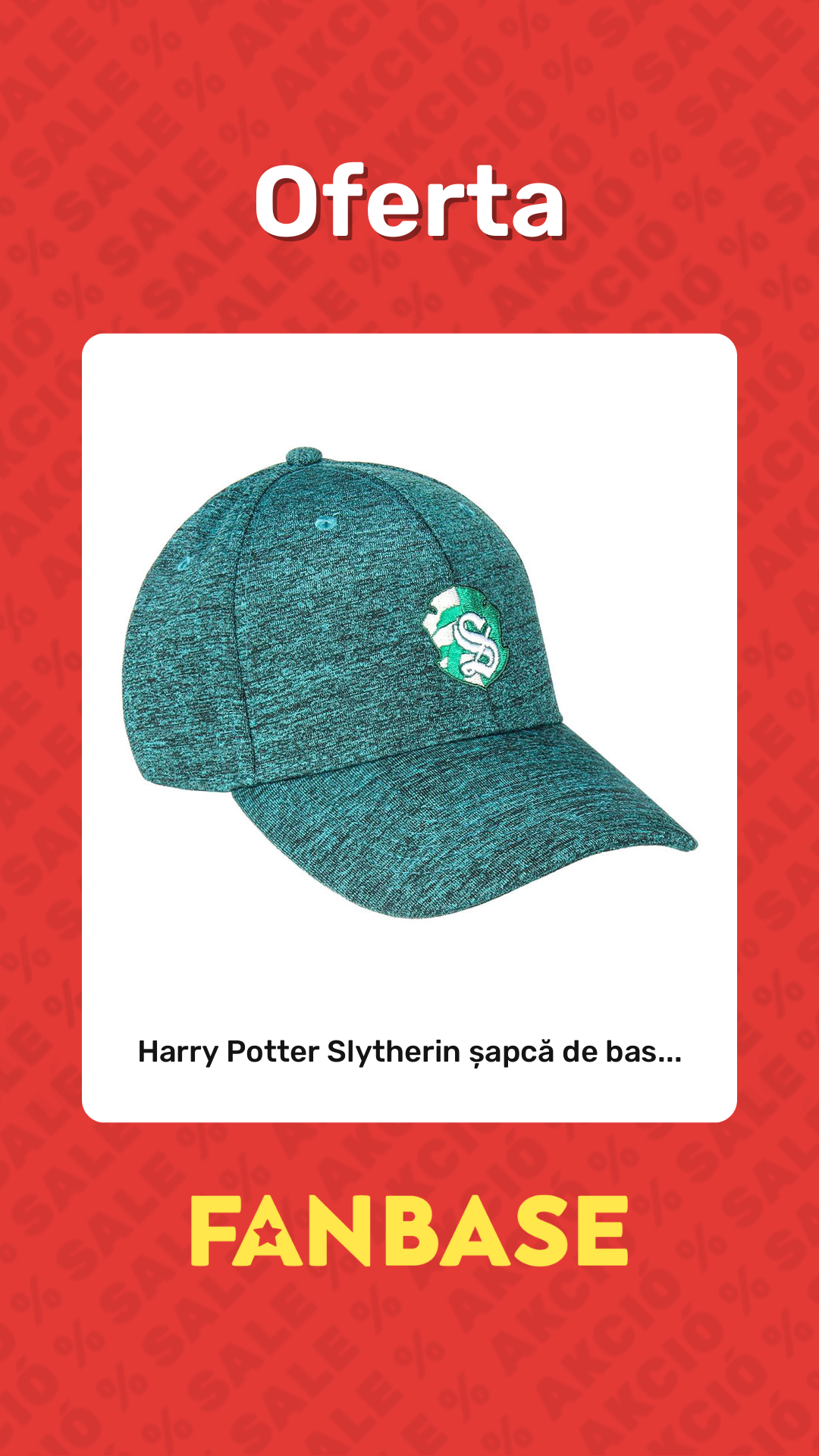Oferte: Harry Potter Slytherin șapcă de bas...