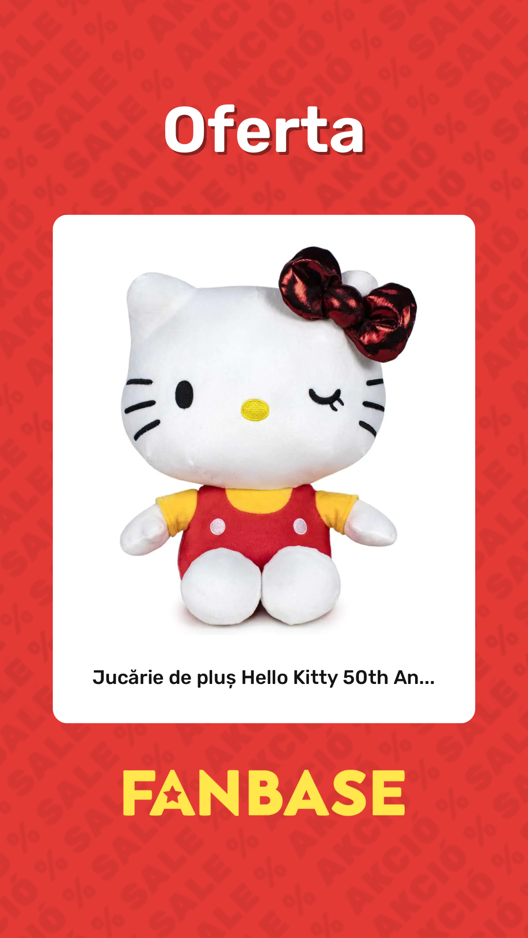Oferte: Jucărie de pluș Hello Kitty 50th An...