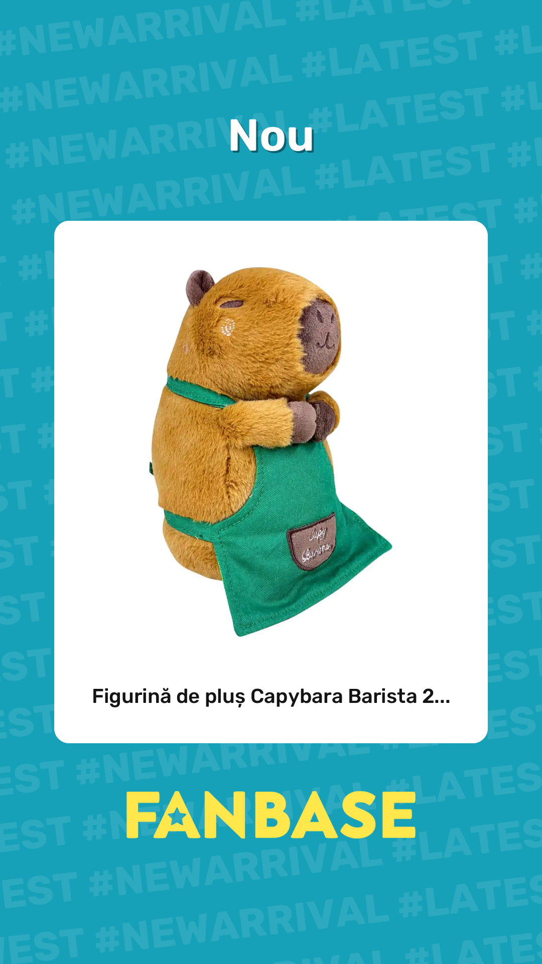 Ultimele produse: Figurină de pluș Capybara Barista 2...
