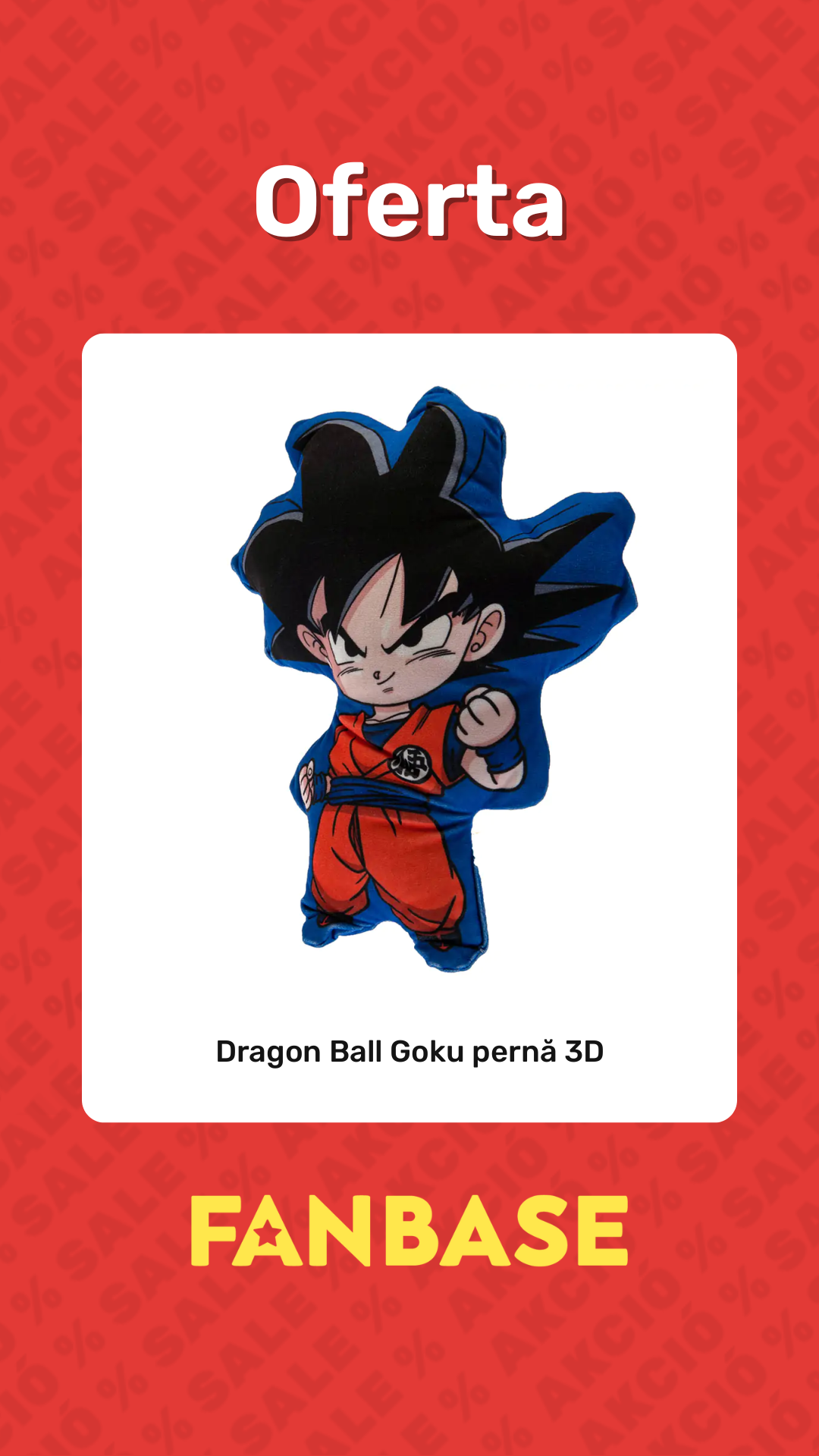 Oferte: Dragon Ball Goku pernă 3D