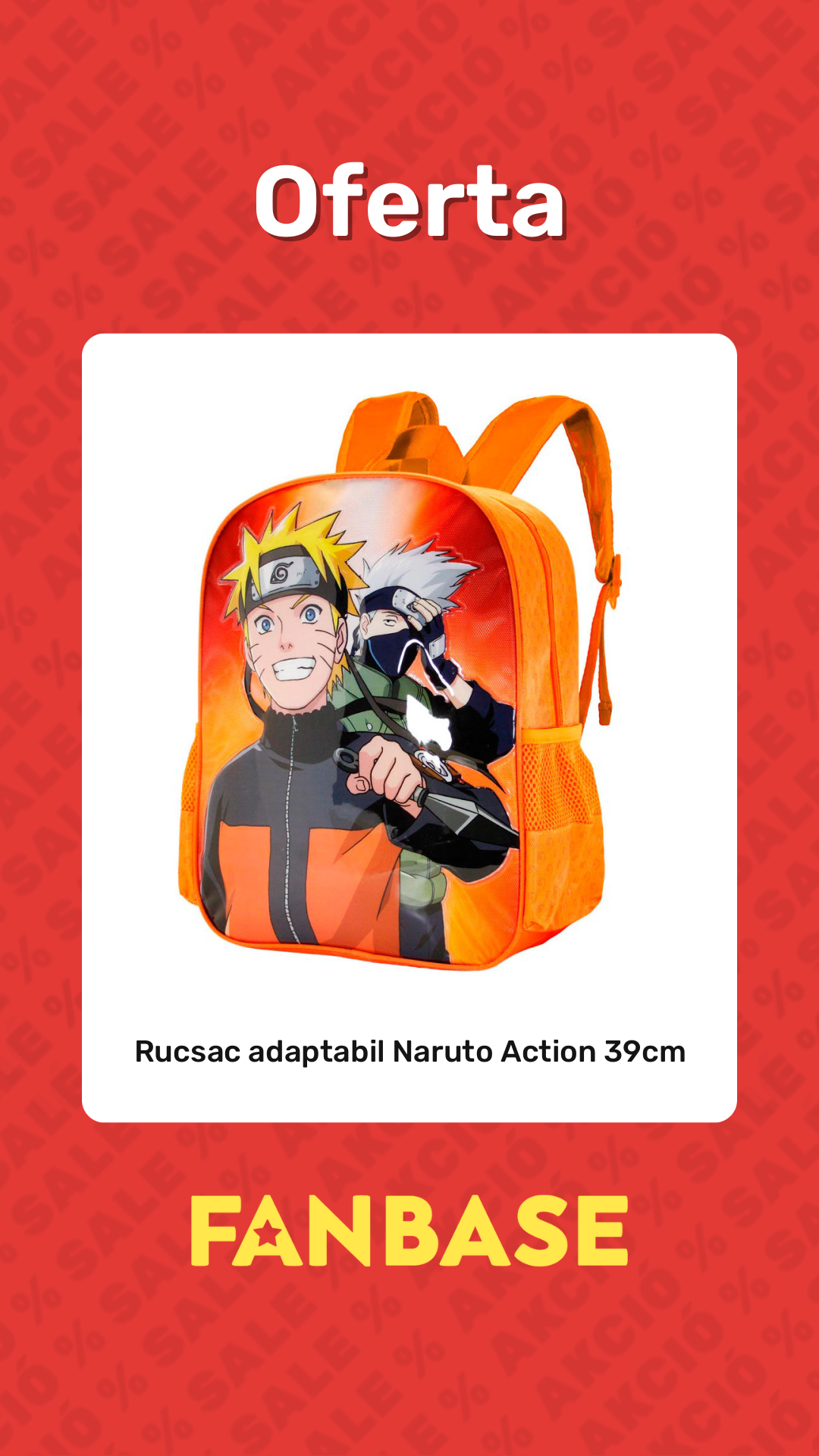 Oferte: Rucsac adaptabil Naruto Action 39cm