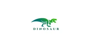 Dinosaur figurine logo