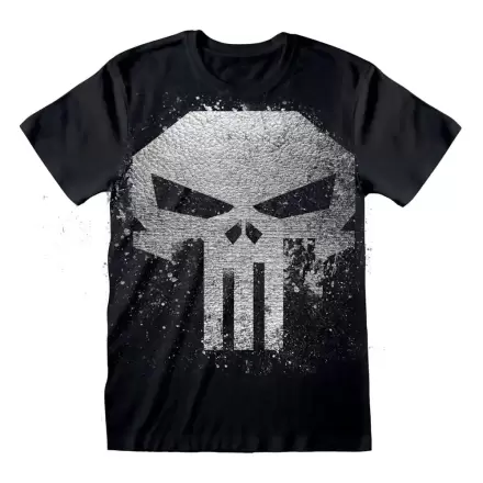 Tricou Punisher Skull cu Cerneală Metalică termékfotója