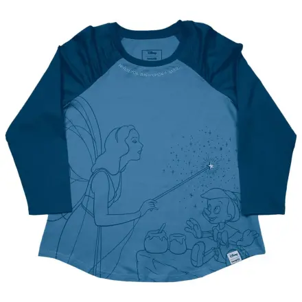 Pinocchio by Loungefly Tee Tricou Unisex Blue Fairy Shirred Raglan poza produsului
