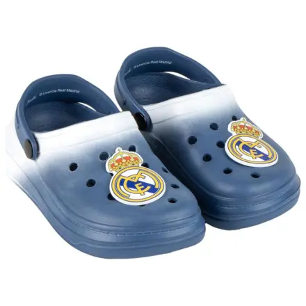 Real Madrid Coat of Arms Blue kids slippers, saboti poza produsului