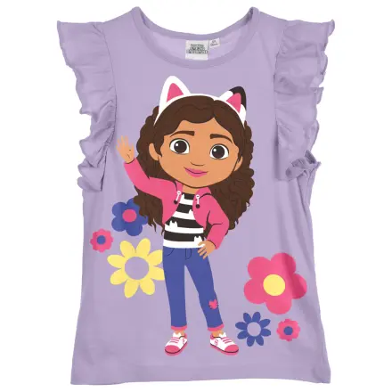 Gabi's Dollhouse Flowers Purple Kids Tricou cu mânecă scurtă, Top poza produsului