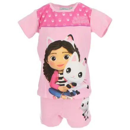 Gabi's Dollhouse Pandy Paws roz deschis pentru copii pijama scurtă poza produsului