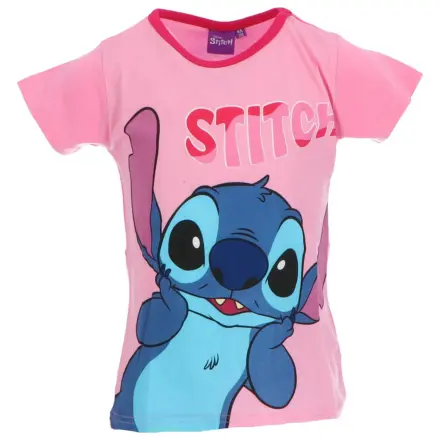 Stitch Surprised Light Pink Tricou cu mânecă scurtă pentru copii, Top poza produsului