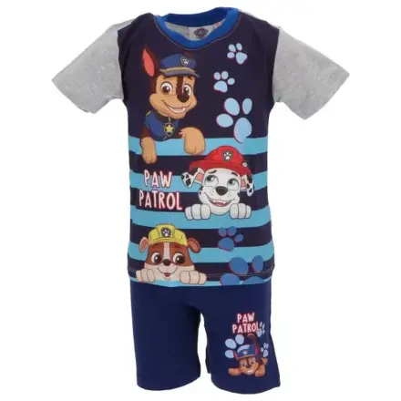 Paw Patrol Happy Stripes Grey pijamale scurte pentru copii poza produsului