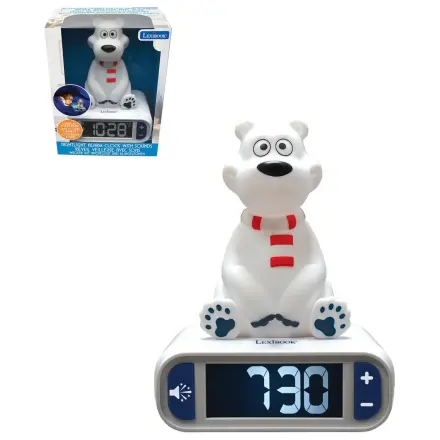 Ceas deteptator digital cu lumina de noapte 3D Urs Polar poza produsului