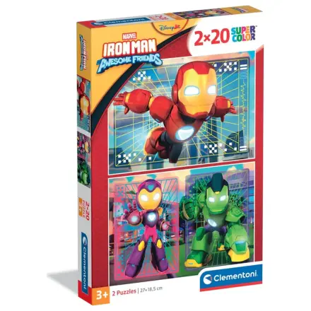 Iron Man and His Hero Squad Puzzle 2x20 piese poza produsului