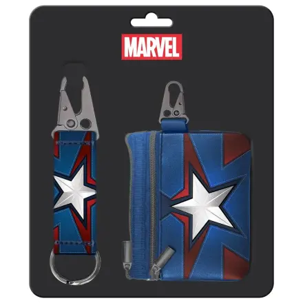 Marvel Captain America breloc + set portmoneu poza produsului
