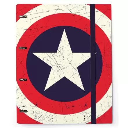 Captain America Marvel ring binder cu patru inele cu bandă elastică filled poza produsului