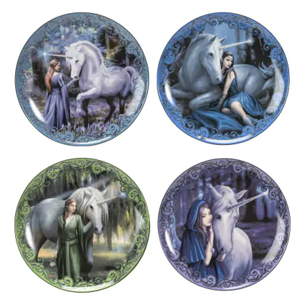 Anne Stokes Set 4 farfurii Unicorn and Maiden poza produsului