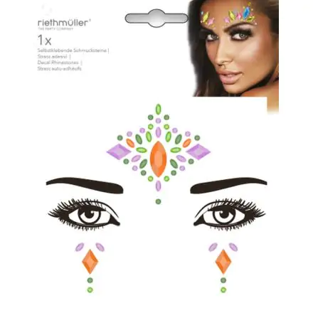 Tatuaj pentru față cu pietre autoadezive din strasuri poza produsului