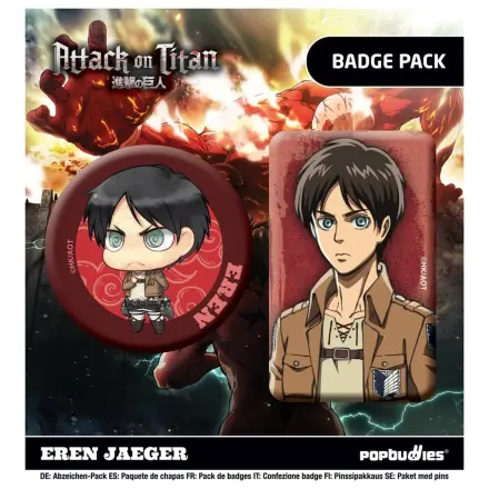 Attack on Titan insigne set de 2 bucati Eren Jaeger poza produsului