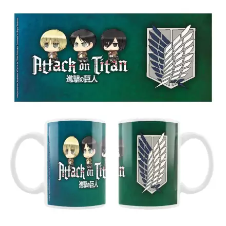 Attack on Titan Cană Ceramică Eren, Mikasa & Armin Chibi Style termékfotója