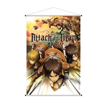 Attack on Titan Wallscroll Eren, Mikasa & Armin 60 x 90 cm poza produsului