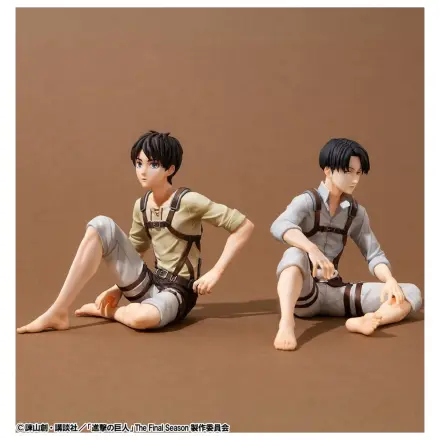 Attack on Titan G.E.M. Series Figurine din PVC 2-piese Eren Yeager & Squad Captain Levi Palm Size poza produsului