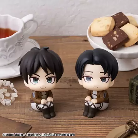 Attack on Titan Look Up Statuie PVC Eren Jaeger & Levi Set (cu cadou) 11 cm poza produsului
