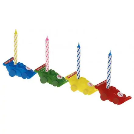 Cars Set de 4 Lumanari Colorful Happy Birthday poza produsului