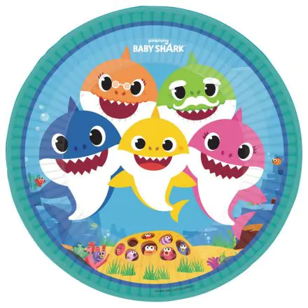 Baby Shark Farfurii de Hartie 8 bucati 23 cm poza produsului