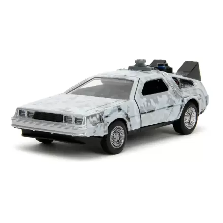 Back to the Future Hollywood Rides Model Diecast 1/32 Mașină a Timpului DeLorean Frost termékfotója