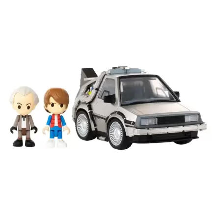 Back to the Future Q-Village Vehicul cu mini-figurine Time Machine 9 cm poza produsului
