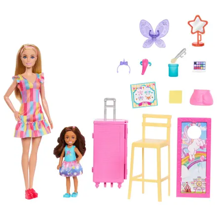 Barbie pack 2 papusi statie de machiaj poza produsului