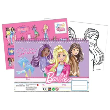Barbie Paints A/4 Spiral Sketchbook 40 Foi cu Stickere poza produsului