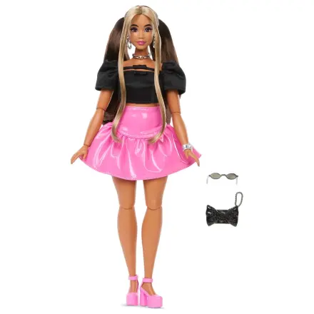 Barbie papusa cu fusta roz poza produsului