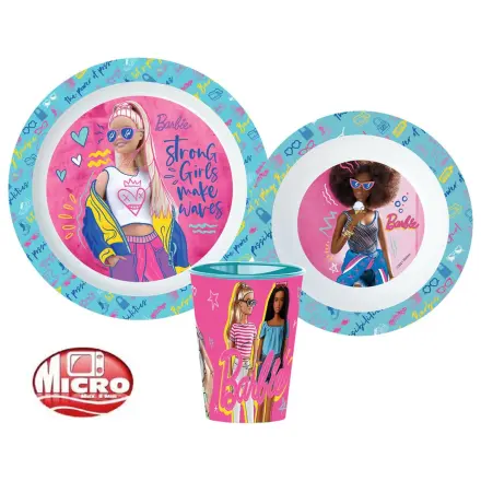 Barbie Stylish Dinnerware Set, Micro Plastic Set, cu Pahar 260 ml poza produsului