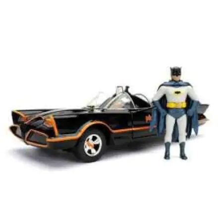 Batman Diecast Model 1/24 Batmobil seria TV clasică 1966 cu figurină termékfotója