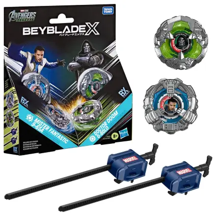 BEYBLADE X Mister Fantastic 9-65A si Doctor Doom 0-80LO poza produsului