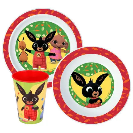 Bing Happy Bunny Set de vesela, Micro Plastic Set with Glass poza produsului