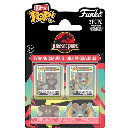 Pachet Bitty Funko POP 2 figurine Jurassic Park Tyrannosaurus Fossil & Dilophosaurus poza produsului