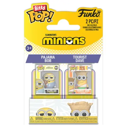 Bitty Funko POP pack 2 figurine Minions Bob & Dave poza produsului