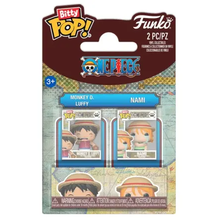 Bitty Funko POP pachet 2 figurine One Piece Luffy & Nami poza produsului