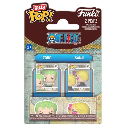 Bitty Funko POP pack 2 figurine One Piece Zoro & Sanji poza produsului