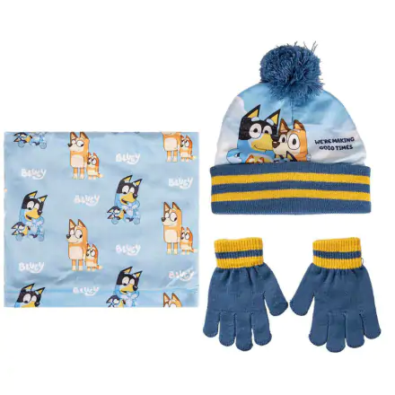 Bluey set de iarna pentru copii caciula snood manusi poza produsului